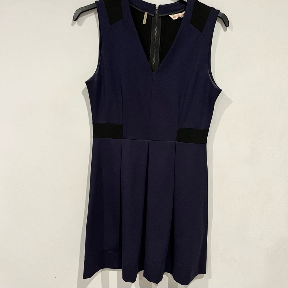 Rebecca Taylor A-line Ponte Knit Dress with Pockets size 10 navy